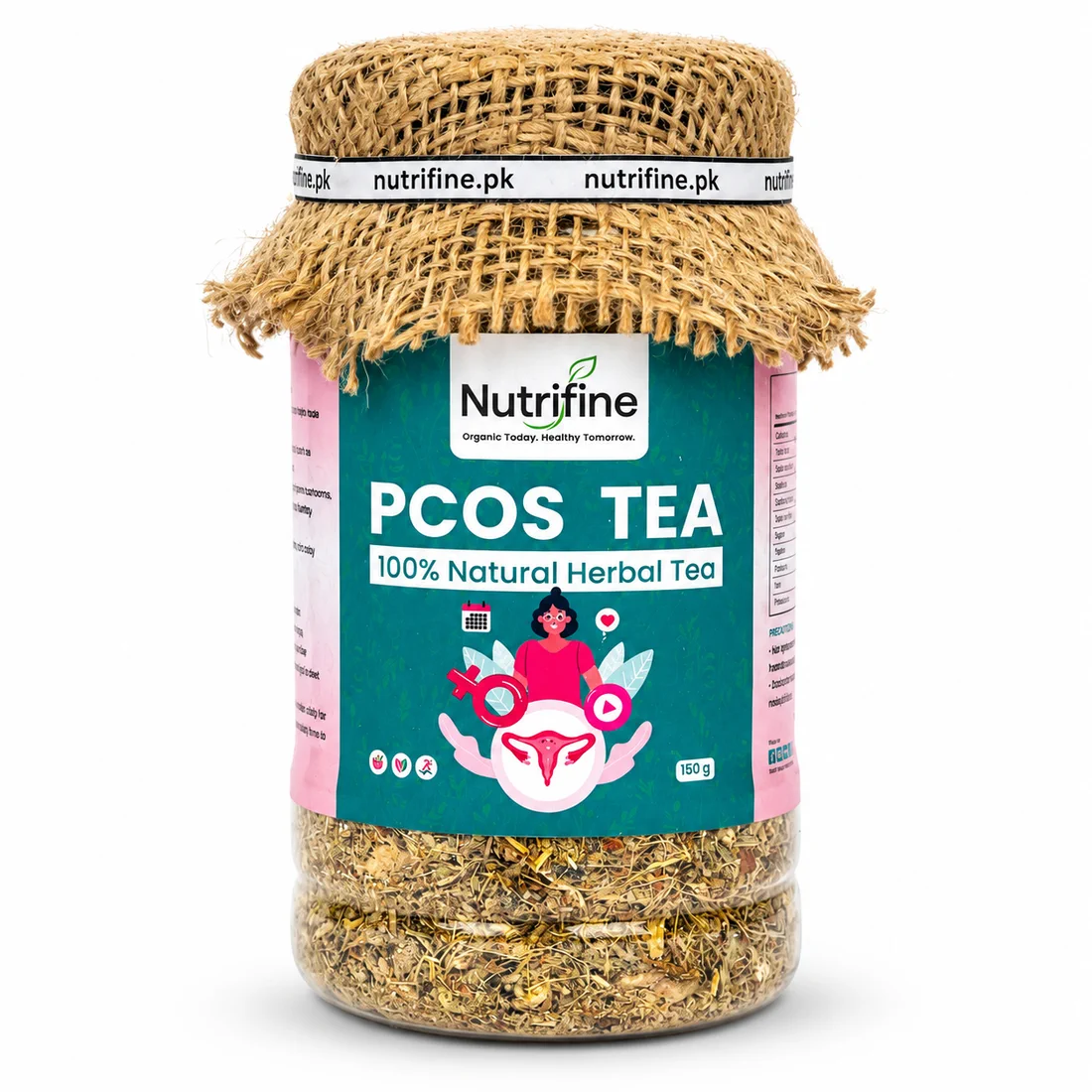 NutriFine PCOS herbal tea jar